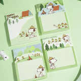 Sticky shaped memo pad--HAPPY CAMPERS