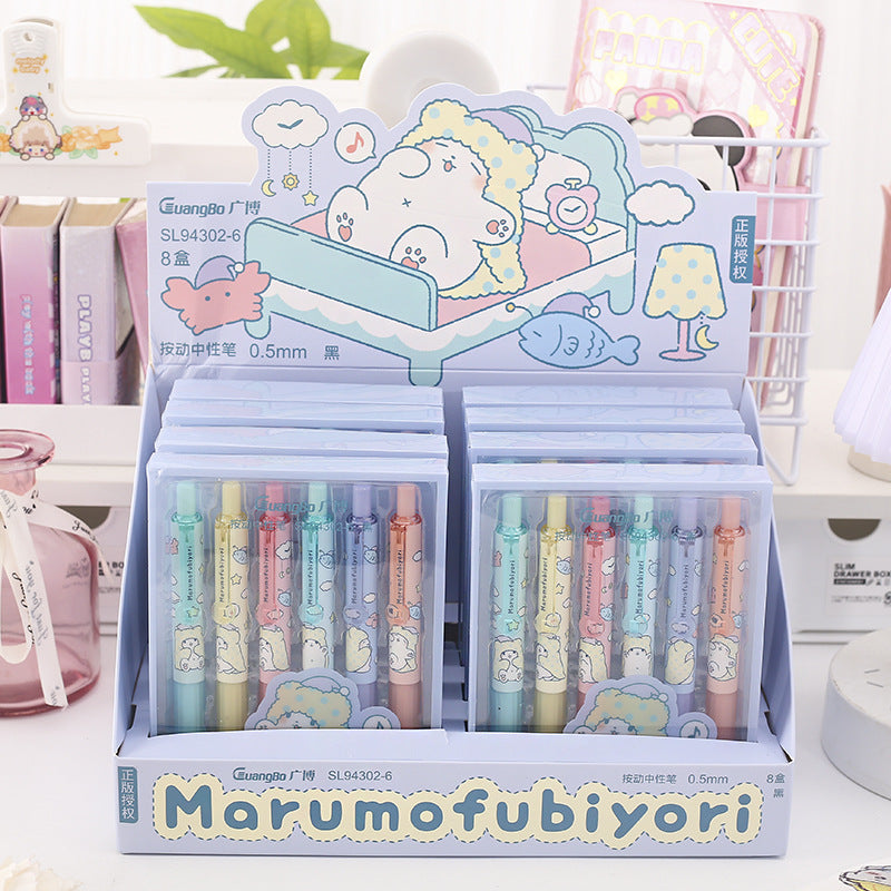 Marumofubiyori 6-pack Gel Pen Set SL94302-6