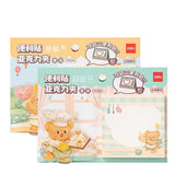 Bear Sticker Memo pad + Acrylic Clip Set  HY224