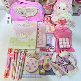 Cute Pink Stationery Set With Rabbit Bag Charm