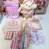Kawaii Stationery Set Purple/Yellow/Pink/Green
