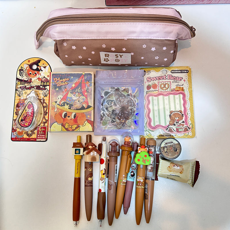 All in One Pencil Pouch Bundle Brown vol 1