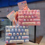 Keyboard Fidget Keychain Lucky/Fun/Happy