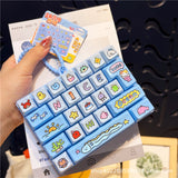 Keyboard Fidget Keychain 1-12