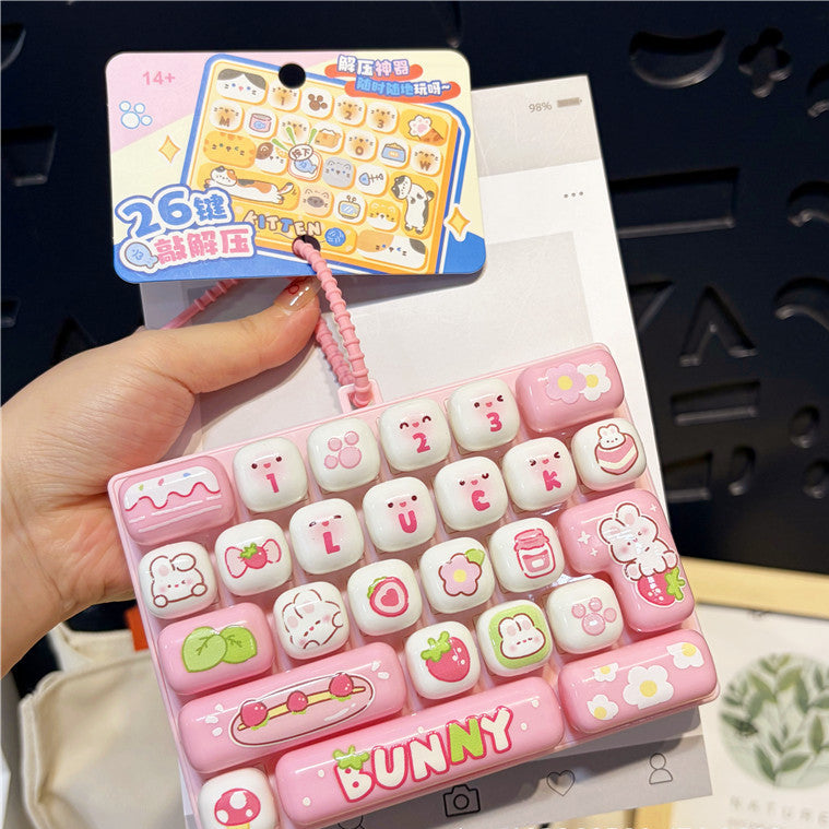 Animal Keyboard Fidget Keychain