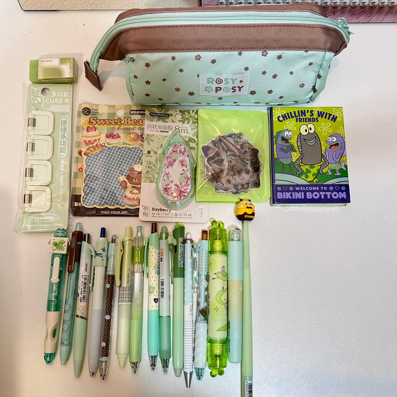 All in One Pencil Pouch Bundle Green vol 1