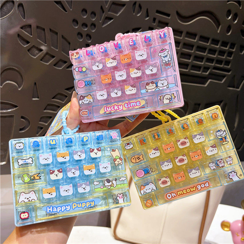 Keyboard Fidget Keychain Cat/Dog