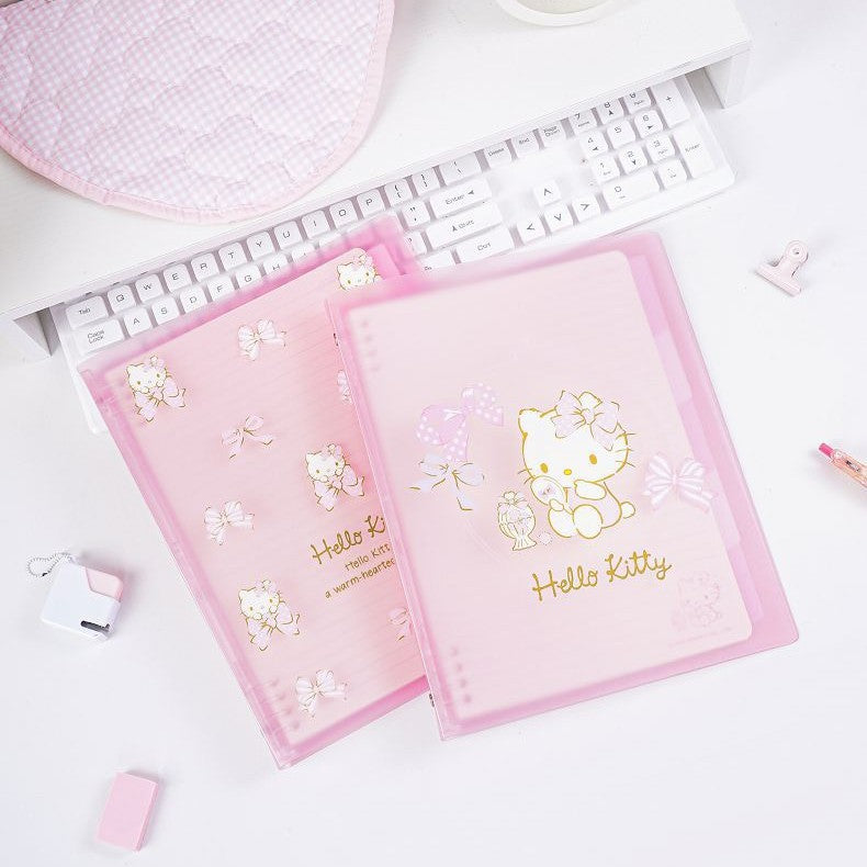 Sweet Pink Series PP Divider Refillable A5 Loose-leaf Notebook   JT-104104