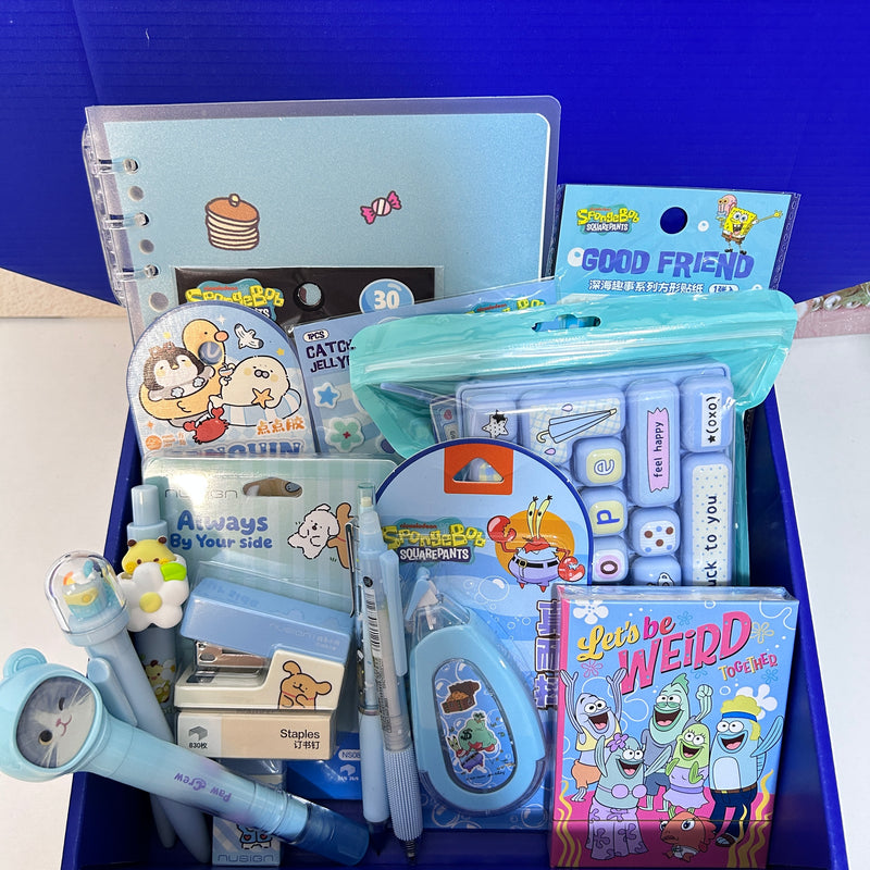 Cute Blue Stationery Set