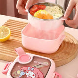 Bento Box With Scissors And  Spoon