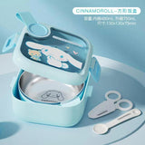 Bento Box With Scissors And  Spoon Blue