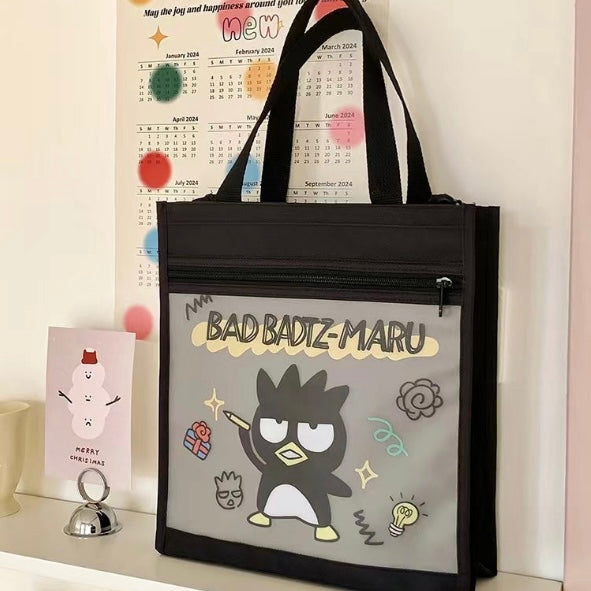 Cartoon Tote Bag  Fachaiacc Black
