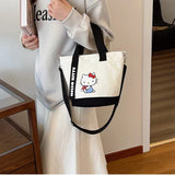 Cute Canvas CrossBag Fachaiacc Black