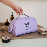 Double Zipper Makeup Bag Fachaiacc Purple