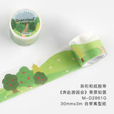 Garden Party  Paper Washi Tape  Green