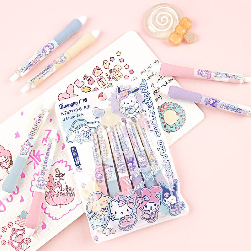  Kawaii 6 -in-1  Gel Pen Set  Fachaistore