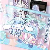 Kawaii A5 Zipper Bag Blue fachaiacc