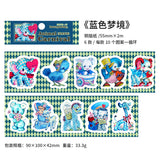 Kawaii Carnival Animal Washi Tape Blue