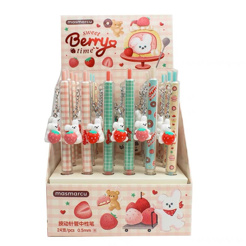 Sweet Berry Time Gel Pen With Charm   AGPJ4235