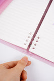 Sweet Pink Series PP Divider Refillable A5 Loose-leaf Notebook   JT-104104