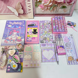 Cute Pink Purple Stationery Set vol.2