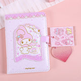 Cartoon A6 magnetic buckle notebook Fachaiacc Pink 