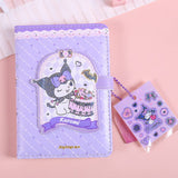 Cartoon A6 magnetic buckle notebook Fachaiacc Purple 