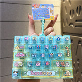 Keyboard Fidget Keychain A-H