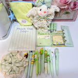 Kawaii Stationery Set Purple/Yellow/Pink/Green