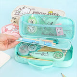 Kawaii 2 Compartment Pencil Case Fachaiacc Green 