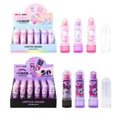 Kawaii Lipstick Eraser 3 Fachaiacc One Set -Four PCS 