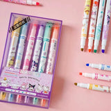 Kawaii Macaron Dual-Ended Highlighter Pen Fachaiacc 