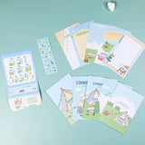 Kawaii Message Paper Set Fachaiacc Blue 