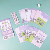 Kawaii Message Paper Set Fachaiacc Purple 