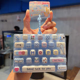 Keyboard Fidget Keychain Lucky/Fun/Happy