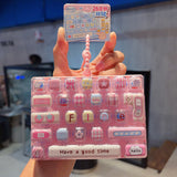 Keyboard Fidget Keychain Lucky/Fun/Happy